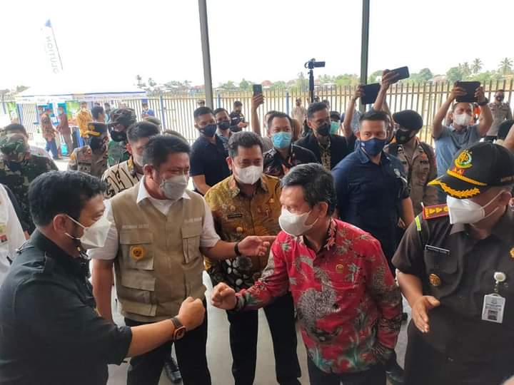 Ketua Dewan Perwakilan Rakyat Daerah (DPRD) Kabupaten Ogan Ilir, Suharto menghadiri Kick Off Food Estate “Petani Bela Negara” Agrosolution, bertempat di Kecamatan Pemulutan, Jumat (28/05/2021).