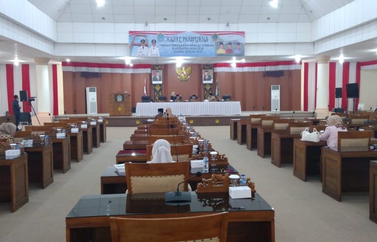 DPRD OI Gelar Paripurna Penjelasan LKPJ Bupati OI TA 2020