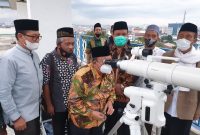 Kanwil Kemenag Sumsel melakukan pemantauan hilal atau rukyatul hilal dalam rangka penetapan awal bulan Zulhijah 1442 H
