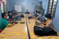 Rapat panitia penyembelihan hewan kurban di kantor sekretariat PWI Sumsel di Jalan Supeno Palembang, Senin (19/7).