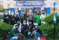 Kasat Lantas Polres Muba, AKP Sandi Putra saat Ngopi Break bersama awak media, Rabu (27/7)