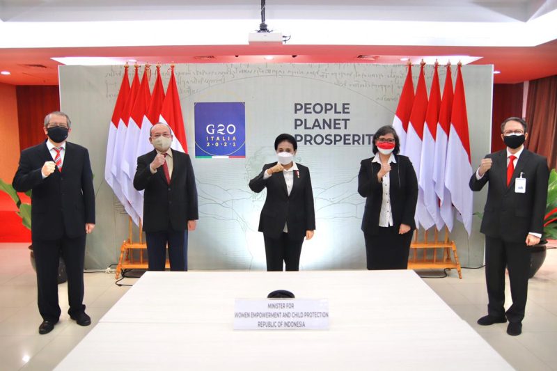 Menteri PPPA, Bintang Puspayoga menghadiri Konferensi Tingkat Menteri G20 tentang Pemberdayaan Perempuan (G20 Ministerial Conference on Women's Empowerment), Kamis (26/8)
