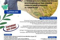 Persyaratan untuk rekrut 400 orang tenaga pendamping peningkatan Ekonomi Pertanian (PPEP).