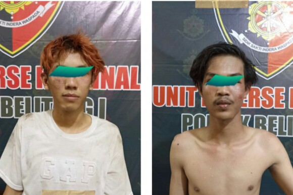 Dua pelaku begal yang diringkus Polres OKU Timur (Photo: Istimewa) 