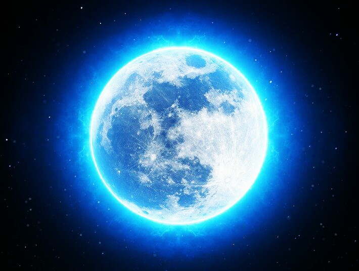 Ilustrasi Blue Moon atau Bulan Biru (photo Ist) 