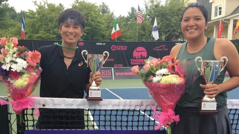 Jessy Priskila Rompies (INA) dan Peangtarn Plipuech (THA) memenangkan kejuaraan WTA 125 Concord 2021 (sumber foto: PELTI)