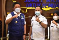 Gubernur H Herman Deru menerima audiensi Kepala Badan Narkotika Nasional Provinsi (BNNP) Sumsel Brigjen Djoko Prihadi di ruang tamunya pada Kamis, (5/8).