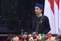 Presiden dalam pidatonya pada Sidang Tahunan MPR RI dan Sidang Bersama DPR RI dan DPD RI dalam rangka HUT ke-76 Proklamasi Kemerdekaan RI