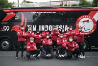 Tim para atletik dan Ketua NPC Indonesia Senny Marbun bertolak menuju Tokyo pada Jumat (20/8)