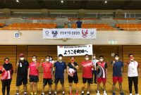 Wali kota Machida, Joici Isizaka hadir di Gymnasium Machida, tempat latihan tim Indonesia untuk bertemu langsung dengan Hary Susanto dkk (sumber foto: NPC Indonesia)