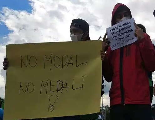Aksi Atlet dan Pelatih Sumsel minta sumbangan untuk PON XX Papua 