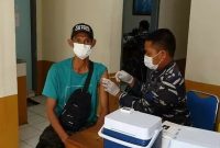 Vaksinasi COVID-19 dosis kedua, Rabu (18/8) di Bk Lanal Palembang, Jalan Mayor Laut Wiratno komplek perumahan Arafuru