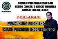 Loyalis Erick Thohir Sumatera Selatan (Letho Sumsel)