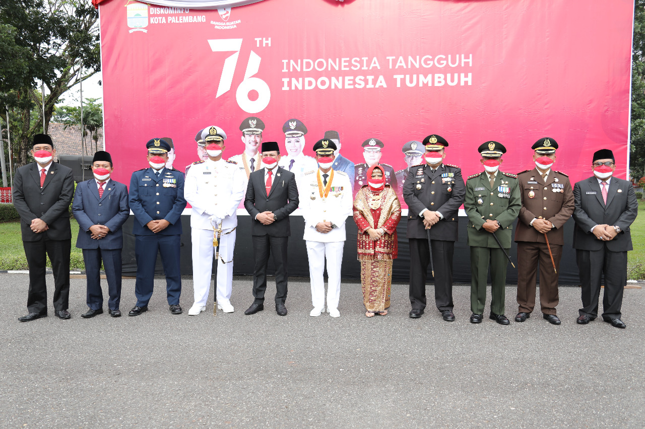 Forum Komunikasi Pemerintah Daeraha Kota Palembang hadir dalam upacara Kemerdekaan RI ke 76