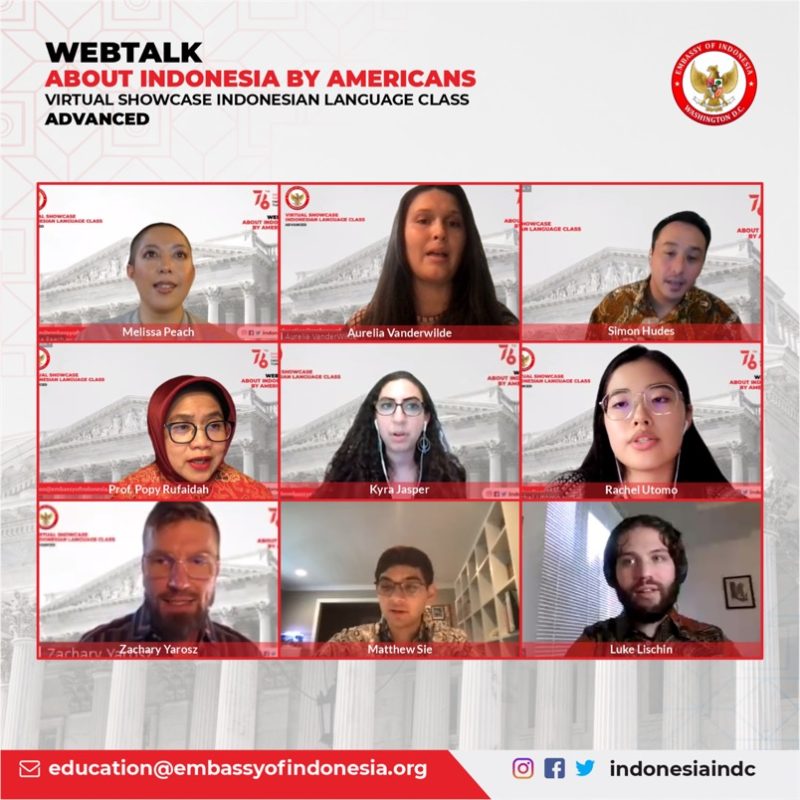 WebTalk “About Indonesia by Americans” Pertama Kalinya digelar oleh KBRI Washington DC (sumber foto: kemdikbud)