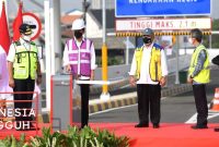 Presiden RI Joko Widodo meresmikan Jalan Tol Enam Ruas Jalan Tol dalam Kota Jakarta, Segmen Kelapa Gading-Pulo Gebang, Senin (23/08) pagi