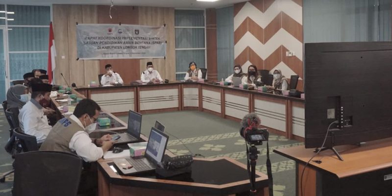 Direktorat Mitigasi Bencana BNPB menyelenggarakan rapat koordinasi dengan Pemerintah Kabupaten Lombok Tengah dan perwakilan Komisi VIII DPR di Kantor Bupati Lombok Tengah, pada Rabu (1/9)