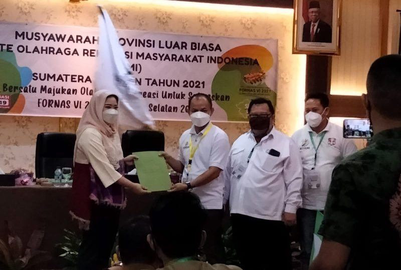 Hj Samantha Tivani BBus resmi nahkodai Komite Olahraga Rekreasi Masyarakat Indonesia (Kormi) Sumatera Selatan (Sumsel) periode 2021-2025.