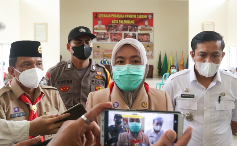 Ketua Kwartir Cabang [Kwarcab] Pramuka Kota Palembang sekaligus Wakil Walikota Palembang, Fitrianti Agustinda juga hadir dan mengapresiasi mengapresiasi kegiatan tersebut.