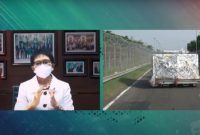 Menteri Luar Negeri (Menlu) RI, Retno LP Marsudi, dalam keterangan pers menyambut kedatangan vaksin AstraZeneca