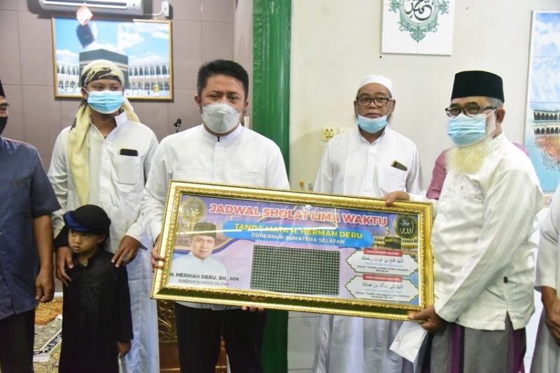 Gubernur Sumsel, H Herman Deru meresmikan Masjid Tauhiddurahman, Jumat (10/9) 