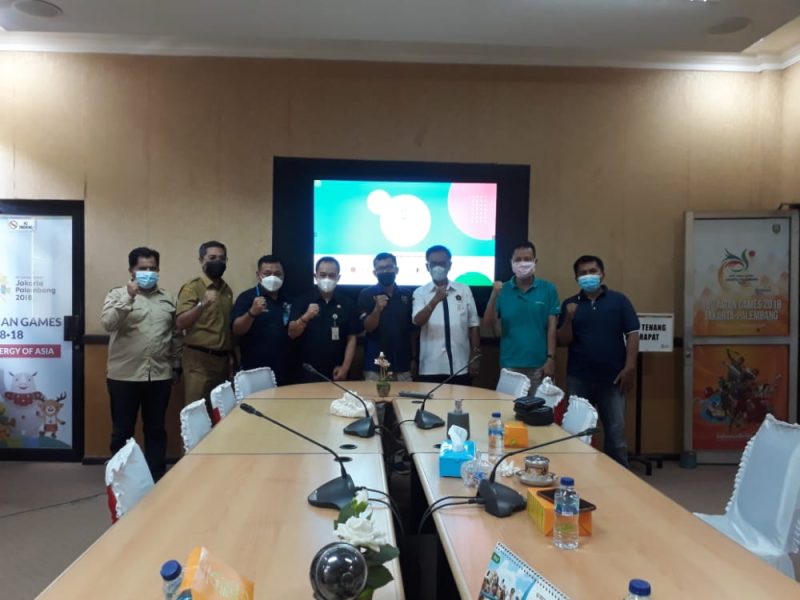 Kadispora Sumsel, H Ahmad Yusuf Wibowo saat menerima audiensi pengurus SIWO Sumsel, Kamis (16/9)