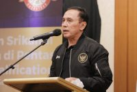 Ketua Umum PSSI, Mochamad Iriawan melepas timnas Indonesia yang akan menjalani Kualifikasi Piala Asia Wanita 2022 di Tajikistan, pada Sabtu (18/9) sore di Hotel Sultan, Jakarta.
