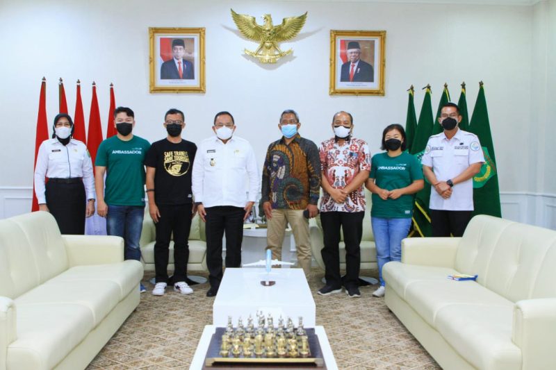 CEO Ayo Jalan-jalan Indonesia, Muhammad Syafa'at saat beraudiensi langsung dengan Bupati Muba Dr H Dodi Reza Alex Noerdin Lic Econ MBA, Senin [20/9/2021].