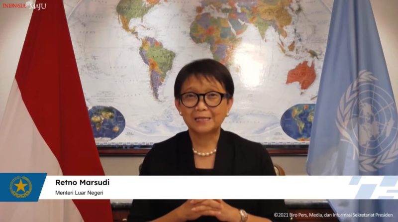 Menlu RI Retno LP Marsudi [Sumber: Tangkapan Layar YouTube Sekretariat Presiden]