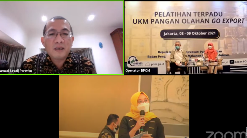 Webinar “Program Pelatihan Terpadu UKM Pangan Olahan Go Export