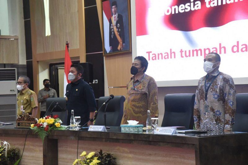 Gubernur Sumsel Herman Deru Ikuti Monev Pencegahan Korupsi KPK