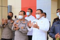 Bupati Muba Dr H Dodi Reza Alex bersamaKapolda Sumsel Irjen Pol Toni Harmanto Saksikan Langsung Peletakan Batu Pertama 