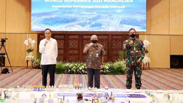 Kementerian Perhubungan menggelar simulasi manajemen dan rekayasa lalu lintas, sebagai dukungan persiapan penyelenggaraan event balap motor World Superbike (WorldSBK) yang berlangsung di Lombok, Nusa Tenggara Barat pada 19-21 November 2021