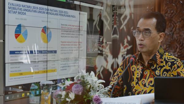 Menteri Perhubungan, Budi Karya Sumadi dalam Rapat Koordinasi (Rakor) Persiapan Antisipasi Libur Natal dan Tahun Baru (Nataru) 2022, Selasa (26/10)