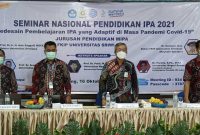  Seminar Nasional Pendidikan IPA 2021 yang diselenggarakan Jurusan Pendidikan MIPA Fakultas FKIP Universitas Sriwijaya [Unsri], Bukit Besar Palembang, Sabtu [16/10].
