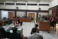 Dr H Eko Sambodo SE MM MAk CFrA selaku saksi ahli Keuangan Negara yang dihadirkan di dalam persidangan di Pengadilan Negeri Palembang,Jumat [15/10].