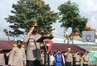 Kabaharkam Polri, Polri Komjen Pol Drs Arief Sulistiyanto MSi memimpin apel gelar sarana dan prasarana kesiapan pengamanan Conference of the Parties (COP-4) dan Presidensi G20 Tahun 2022 di Lapangan Iptu Soetardjo Mako Satbrimob, Tohpati, Denpasar, Bali, Kamis 