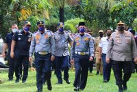 Walikota Palembanb, H Harnojoyo memimpin apel Forum Lalu Lintas [Forlalin], di halaman Dinas Perhubungan [Dishub] Kota Palembang, Kelurahan 35 Ilir, Kecamatan Ilir Barat II, Senin [8/11].