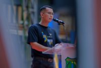 Pelaksana Tugas [Plt] Bupati Musi Banyuasin Beni Hernedi SIP secara resmi membuka Bongen Fest' 2021 “Art and Culture, Jazz In The Sky Performance, di tempat wisata Kampung Selarai Indah Sekayu, Minggu [7/11/2021].