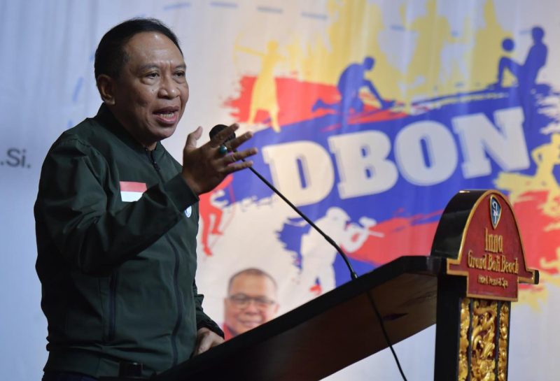 Menpora Zainudin Amali di acara Webinar Nasional Hybird DBON 2021, Rabu [1/12], di Grand Inna Sanur, Bali.