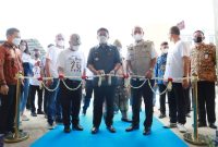 Gubernur Sumsel H Herman Deru saat menghadiri puncak peringatan Hari Bakti PUPR ke-76 Provinsi Sumsel yang di pusatkan di UPT Workshop PUBM Provinsi Sumsel di Kecamatan Alang-Alang Lebar, Jumat [3/12] pagi. 