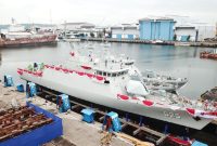 Kapal Cepat Rudal (KCR) 60 Meter di PT PAL, Surabaya (Dokumentasi Biro Humas Setjen Kemhan) Kapal Cepat Rudal (KCR) 60 Meter di PT PAL, Surabaya (Dokumentasi Biro Humas Setjen Kemhan)
