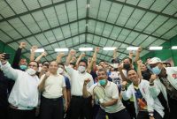 Gubernur Sumsel H Herman Deru membuka kejuaraan badminton Kuyung Syadat Cup 2022 di Cemerlang Badminton Hall, Senin [3/1].