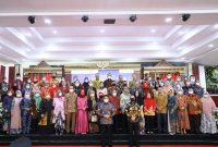Acara silaturahmi antar Purna Praja APDN / STPDN / IPDN dengan Praja IPDN bersama Gubernur Sumatera Selatan H Herman Deru dan Bakti Sosial, di Griya Agung, Selasa [4/1] pagi.