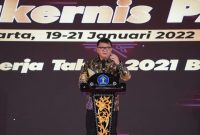 Direktur Jenderal Pemasyarakatan [Dirjenpas] Reynhard Silitonga dalam pembukaan Rapat Kerja Teknis Pemasyarakatan [Rakernispas] 2022, mengusung tema “Evaluasi Kinerja Tahun 2021 Back to Basics”, yang diselenggarakan secara virtual, di Ancol, Jakarta Utara, Rabu [19/01].