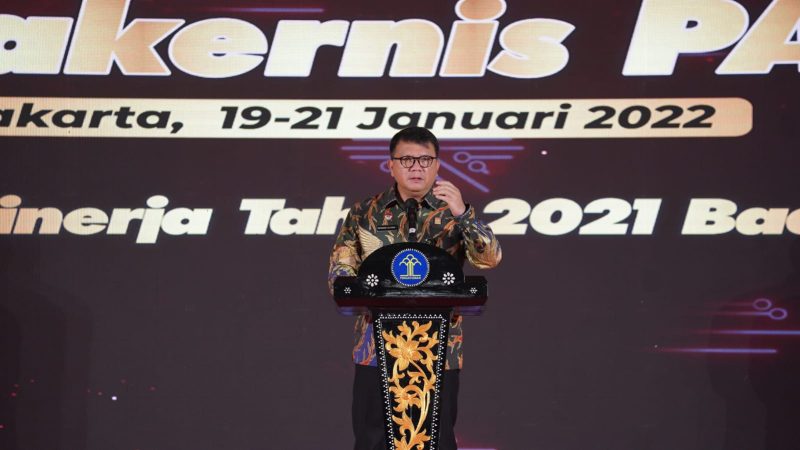 Direktur Jenderal Pemasyarakatan [Dirjenpas] Reynhard Silitonga dalam pembukaan Rapat Kerja Teknis Pemasyarakatan [Rakernispas] 2022, mengusung tema “Evaluasi Kinerja Tahun 2021 Back to Basics”, yang diselenggarakan secara virtual, di Ancol, Jakarta Utara, Rabu [19/01].