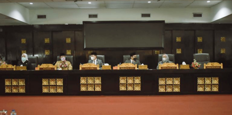 Dewan Perwakilan Rakyat Daerah [DPRD] Palembang pada agenda sidang Paripurna ke 22 Masa Persidangan [MP] III, Senin [3/1/2022].