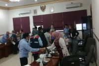 Suasana setelah rapat tertutup soal tol, pihak PT Waskita Sriwijaya Tol dengan komisi IV DPRD Provinsi Sumatera Selatan, Kamis [13/1/2022].