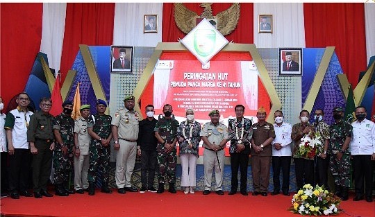 Ketua DPRD Provinsi Sumatera Selatan Hj RA Anita Noeringhati SH MH menerima Penghargaan dari Pimpinan Pusat Pemuda Panca Marga [PPM]
