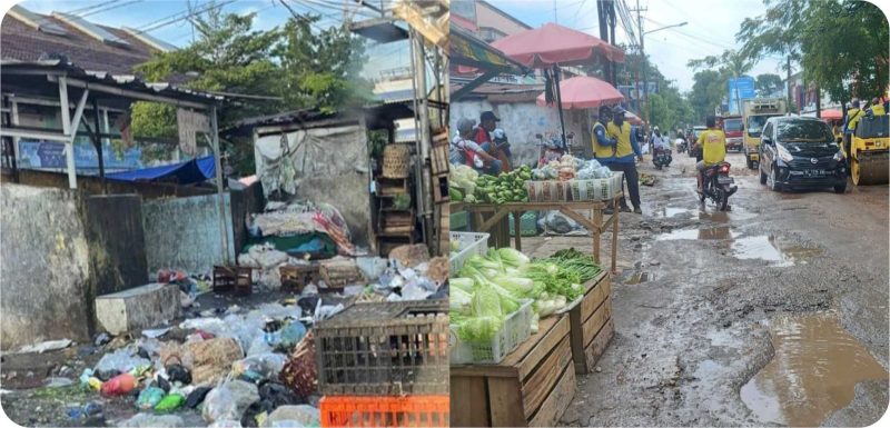 Gundukan Sampah di dua lokasi Pasar, Kuto-Perumnas Sako